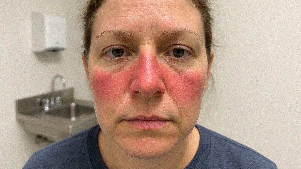 Malar Rash Back Malar Erythema Sparing the Nasolabial Folds | Acute cutaneous lupus ...